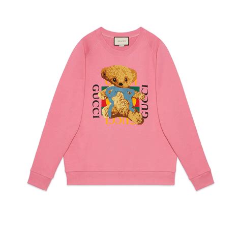 gucci teddy bear sweater fake|gucci sweater pink.